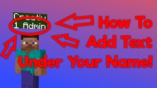 How To Put Text Under Your Name In Minecraft [upl. by Ramar]