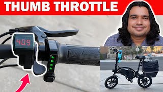 How To Install A Thumb Throttle  Jetson Bolt Pro Folding Electric Bike From Costco 2021 [upl. by Bascio165]