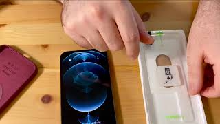 How to Apply the Belkin UltraGlass Screen Protector  For the iPhone 12 Pro Max [upl. by Eiralc]