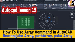 How to use Array Command In AutoCAD [upl. by Oedama155]