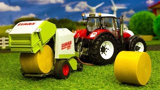 Videos for KIDS  BRUDER TOY tractor Steyr in action  FARMING [upl. by Hulda886]