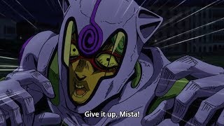 ジョジョ Mista And Giorno vs Ghiaccio 3 『HD』 [upl. by Anurb]