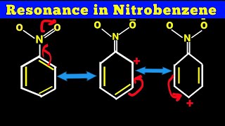 Resonance structures of Nitrobenzene  reonance in nitobenzene [upl. by Bronk]