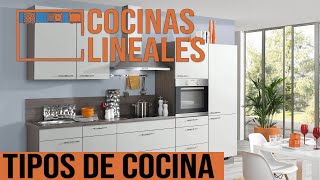 Cocinas Lineales Modernas  Tipos de Cocinas Parte 15 [upl. by Refinej]