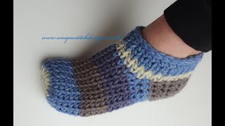 Crochet Slippers Fast and Easy for Beginners [upl. by Cymbre]