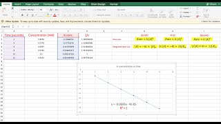 How to Use Excel to Analyze Kinetic Experiment Data [upl. by Blakely]