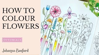 Colouring Tutorial  How to Colour Flowers [upl. by Gabbert134]