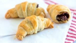 Quick Easy Chocolate Croissants Recipe [upl. by Ki]