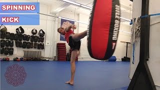 Muay Thai Spinning Kick Tutorial [upl. by Kola]