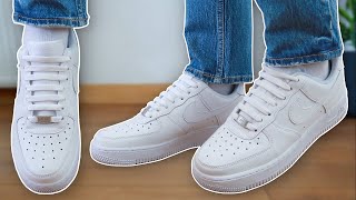 How To BAR LACE Nike Air Force 1s BEST WAY [upl. by Leftwich]