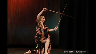 Arielle Performs Saidi Raqs Assaya Double Cane at the Middle Eastern Mosaic 2017 [upl. by Minardi470]