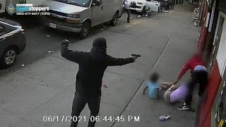 Kids dive for cover as gunman opens fire on Bronx sidewalk [upl. by Ahsinrat855]