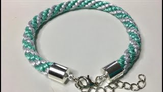 KUMIHIMO  Basic Bracelet From Start To Finish [upl. by Ashti]