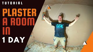 How To Plaster A Room In 1 DAY FULL GUIDE ⚡⚡ [upl. by Callista]