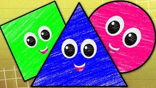 The Shapes Song  Crayons Nursery Rhymes  Kids Songs [upl. by Enilreug]