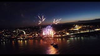 Drone footage shows spectacular Cromer fireworks [upl. by Gasparo]