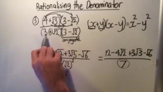 How to rationalise a denominator with surds [upl. by Leihcey]