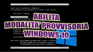 Avvia in modalita provvisoria  Windows 10 [upl. by Leibarg761]