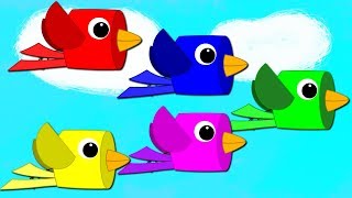 Five Little Birds  Crayons Nursery Rhymes  Kids Songs  Baby Rhyme [upl. by Stoffel628]