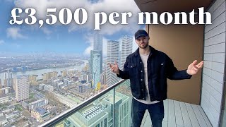 What £3500 per month gets you in Canary Wharf London 2021 apartment tour [upl. by Kast]