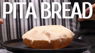 Easy Pita Bread Recipe  PERFECT PUFF GUARANTEED [upl. by Enyamrahc]