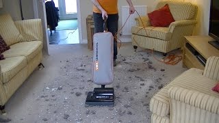 Vax VCU02 Commercial Upright Vacuum Cleaner Extreme Mess Test Demonstration [upl. by Ccasi]