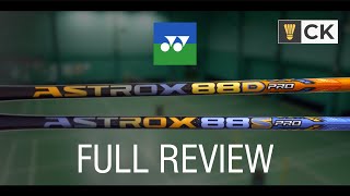 Yonex Astrox 88S Pro vs Astrox 88D Pro Badminton Racket Full Review  Stringing [upl. by Yelrebmik]