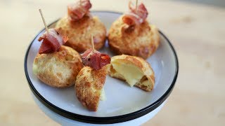 Savoury Profiteroles Filled With Mornay amp Bacon [upl. by Naivaj]