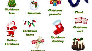 Anglais Christmas vocabulary [upl. by Eldora]