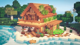 Minecraft  How to Build a Beach House [upl. by Nahtonoj]