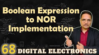 Implementing Boolean Expressions Using NOR Gates  Logic GATEs [upl. by Amadis534]