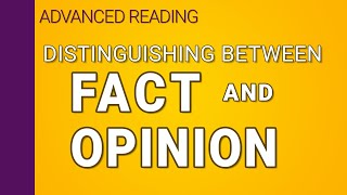 Distinguishing fact from opinion [upl. by Agle]