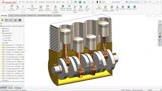 Solidworks tutorial Design and Assembly of Engine [upl. by Howland]