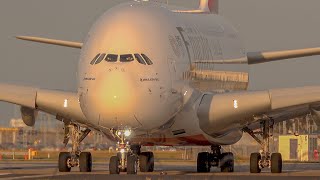 STUNNING EMIRATES A380 Take Off [upl. by Felike]