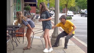 Chair Pulling Prank in Nashville [upl. by Oirromed]