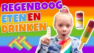 REGENBOOG ETEN EN DRINKEN🌈 [upl. by Pernas]