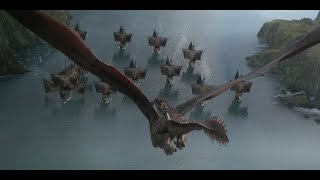 Daenerys DESTROYS Iron Fleet and Golden Company DRACARYS [upl. by Oirotciv]