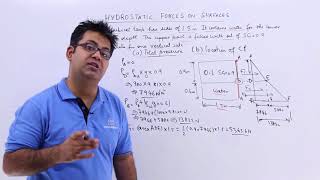 Hydrostatic Forces on Surfaces Problem 5 [upl. by Atisusej]