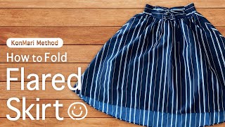 KonMari Method How to fold Flared Skirt English edition [upl. by Arrol]