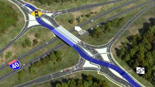 Diverging Diamond Interchange Visualization [upl. by Odrarej]