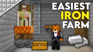 Minecraft Easiest IRON FARM  119 Iron Farm Tutorial [upl. by Dott]