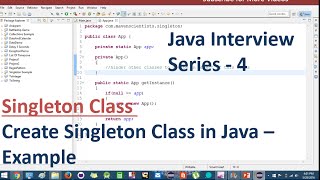 Java Interview Series  4  Java Singleton class Example  Team MAST [upl. by Scornik]