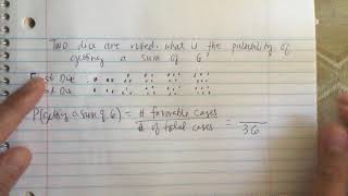 Two dice are rolled What is the probability of getting a sum of 6 [upl. by Pelligrini]