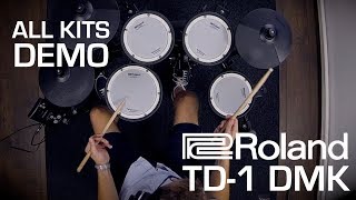 Roland TD1DMK electronic drum kit playing all kits sound demo [upl. by Lebaron]