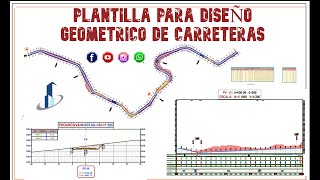 DISEÑO GEOMETRICO DE CARRETERA CON CON PLANTILLA CIVIL 3D [upl. by Yhtomit997]