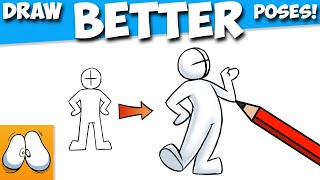 How To Draw BETTER Cartoon Poses SO EASY [upl. by Maer]