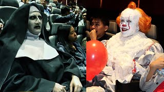 FUNNIEST Scare Pranks COMPILATION  Pennywise VS Valak Whos Scarier [upl. by Ymma]