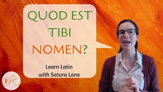 Spoken Latin  How to speak Latin  quotWhats your namequot [upl. by Ttenrag]