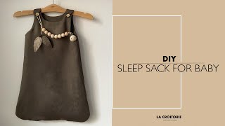 DIY Sleep sack for baby  How to make a sleep sack for baby at home  Free pattern [upl. by Siraf]