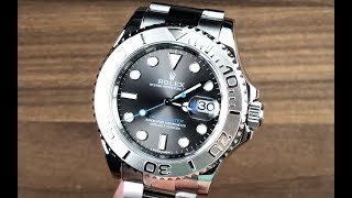 Rolex YachtMaster DARK RHODIUM 116622 Rolex Watch Review [upl. by Lloyd]